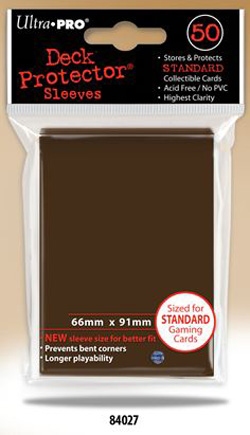 Ultra Pro Standard Size Deck Protectors Case - Brown [10 boxes/66mm x 91 mm]