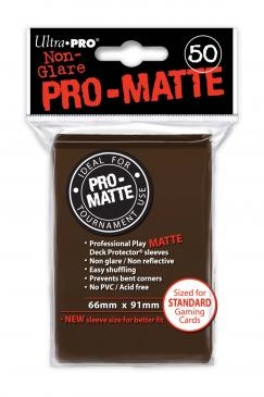 Ultra Pro Pro-Matte Standard Size Deck Protectors Box - Brown
