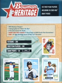 05 2005 Bowman Heritage Baseball Cards Box [Hobby]