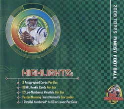 05 2005 Topps Finest Football Cards Box Case [Hobby/8 boxes]