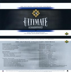 05 2005 Upper Deck Ultimate Collection Football Cards Box Case [4 boxes]
