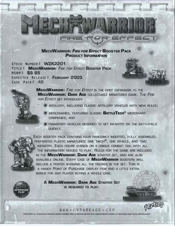 MechWarrior Collectible Miniatures Game [CMG]: Fire for Effect [12 Boosters]