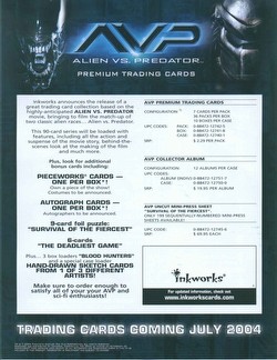 Alien vs. Predator Movie Trading Cards Box [Inkworks]