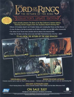 Lord of the Rings Return of the King Movie Collector's Update Edition Trading Cards Box