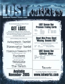 Lost Season 1 Trading Cards Box Case [10 boxes]