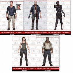 McFarlane Toys Walking Dead TV Series 5 Figure Complete Set [5 Figures]