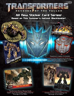Transformers Revenge of the Fallen Sticker Card Fun Packs Box Case [Hobby/8 boxes]