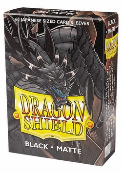 Dragon Shield Japanese (Yu-Gi-Oh Size) Card Sleeves - Matte Black [5 Packs]