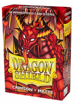 Dragon Shield Japanese (Yu-Gi-Oh Size) Card Sleeves Box - Matte Crimson [10 packs]