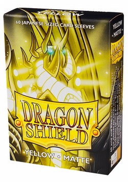 Dragon Shield Japanese (Yu-Gi-Oh Size) Card Sleeves Box - Matte Yellow [10 packs]