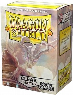 Dragon Shield Standard Size Card Game Sleeves Box - Matte Clear Non-Glare