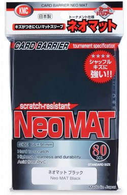 KMC Card Barrier Standard Size Sleeves - NeoMat/Neo Matte Black [10 packs]