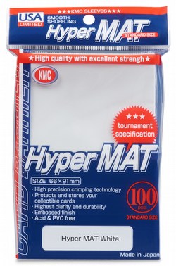 KMC Hyper Matte USA 100 ct. Standard Size Sleeves - White [10 packs]