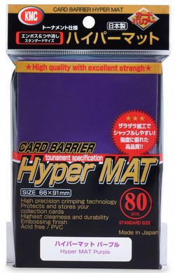 KMC Card Barrier Mat Series Standard Size Sleeves - New Hyper Matte Purple [10 packs]