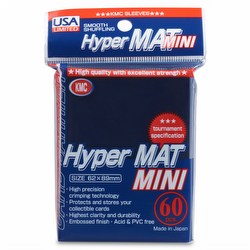 KMC Card Barrier Hyper Mat Mini Yu-Gi-Oh Size Sleeves - Hyper Matte Blue Case [30 packs]
