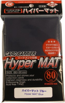 KMC Card Barrier Mat Series Standard Size Sleeves - Hyper Matte Blue Case [30 packs]