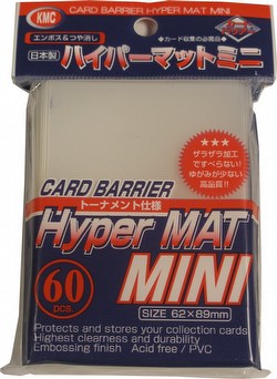 KMC Card Barrier Hyper Mat Mini Yu-Gi-Oh Size Sleeves - Hyper Matte Clear [10 packs]