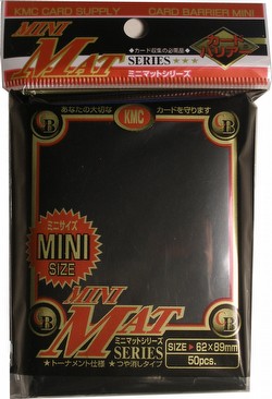 KMC Card Barrier Mini Mat Series Yu-Gi-Oh Size Sleeves - Matte Black [10 packs]
