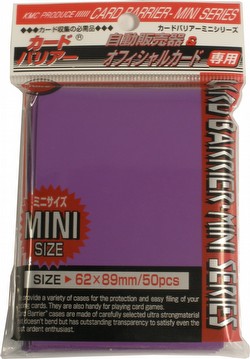KMC Card Barrier Mini Series Yu-Gi-Oh Size Sleeves - Purple Case [30 packs]