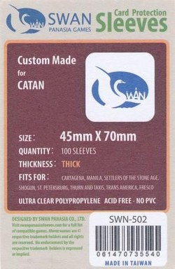 Swan Panasia Mini European Premium Board Game Sleeves [10 Packs/45mm x 70mm]