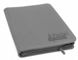 Ultimate Guard XenoSkin Grey 8-Pocket ZipFolio Case [12 binders]