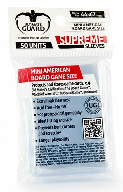 Ultimate Guard Supreme Mini American Board Game Sleeves [10 packs]