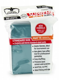 Ultimate Guard Supreme Standard Size Matte Petrol Blue Sleeves Box [10 packs]
