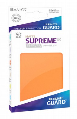 Ultimate Guard Supreme UX Japanese/Yu-Gi-Oh Size Matte Orange Sleeves Box [10 packs]