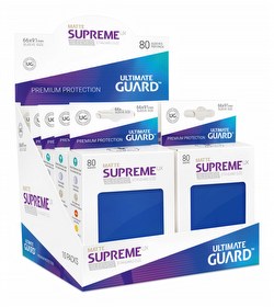 Ultimate Guard Supreme UX Standard Size Matte Blue Sleeves Case [5 boxes]