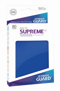 Ultimate Guard Supreme UX Standard Size Matte Blue Sleeves Box [10 packs]