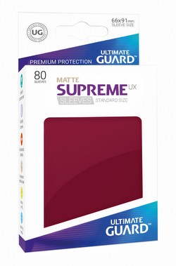 Ultimate Guard Supreme UX Standard Size Matte Burgundy Sleeves Box [10 packs]