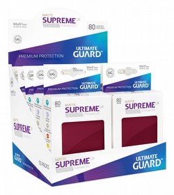 Ultimate Guard Supreme UX Standard Size Matte Burgundy Sleeves Case [5 boxes]