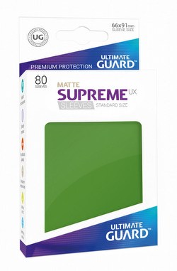 Ultimate Guard Supreme UX Standard Size Matte Green Sleeves Box [10 packs]