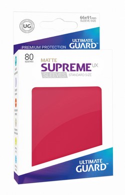 Ultimate Guard Supreme UX Standard Size Matte Red Sleeves Case [5 boxes]