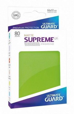 Ultimate Guard Supreme UX Standard Size Matte Light Green Sleeves Case [5 boxes]