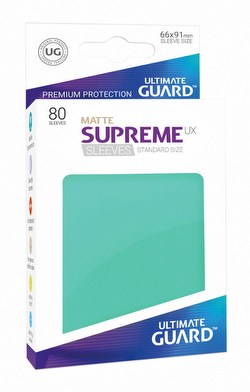 Ultimate Guard Supreme UX Standard Size Matte Turquoise Sleeves Box [10 packs]
