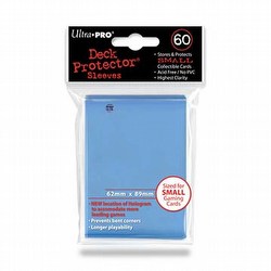 Ultra Pro Small Size Deck Protectors Box - Light Blue[10 packs/62mm x 89mm] (New Hologram Location)