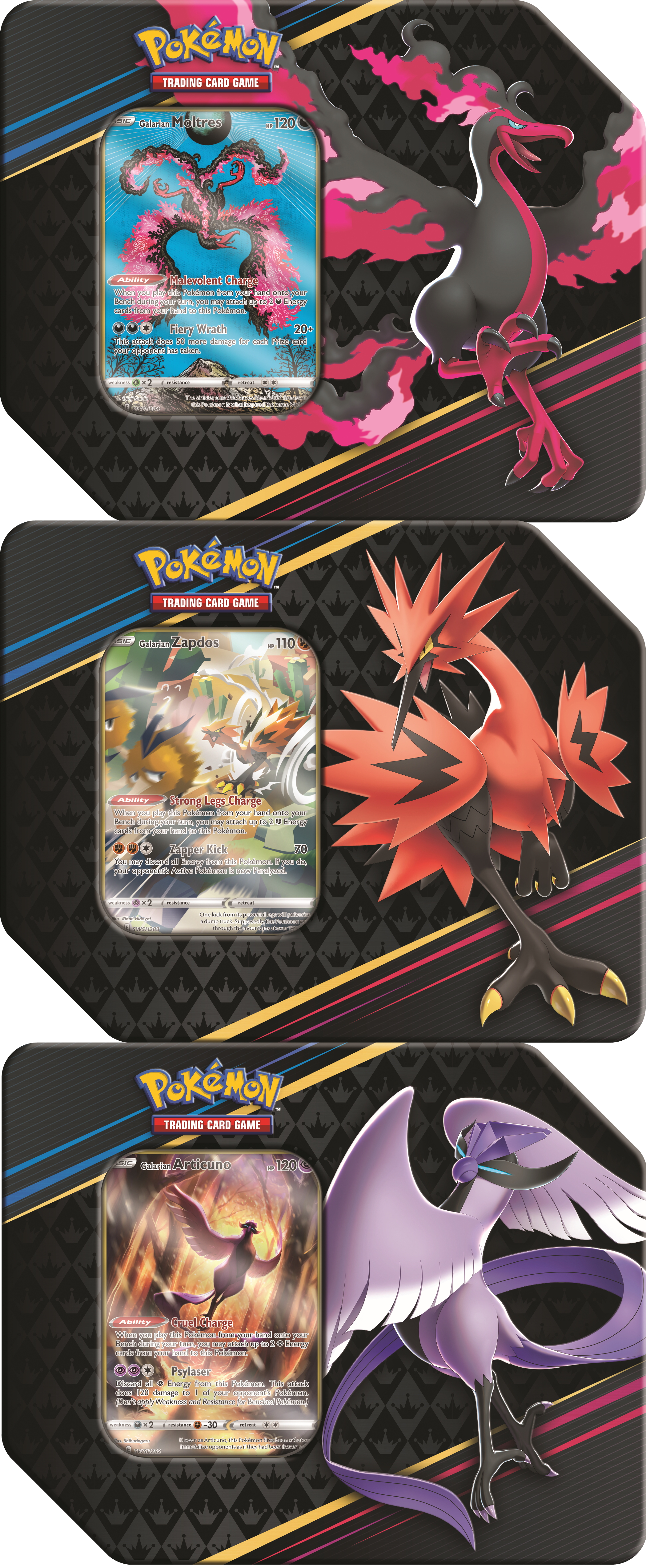  Pokemon TCG: Crown Zenith Tin – Galarian Zapdos (1