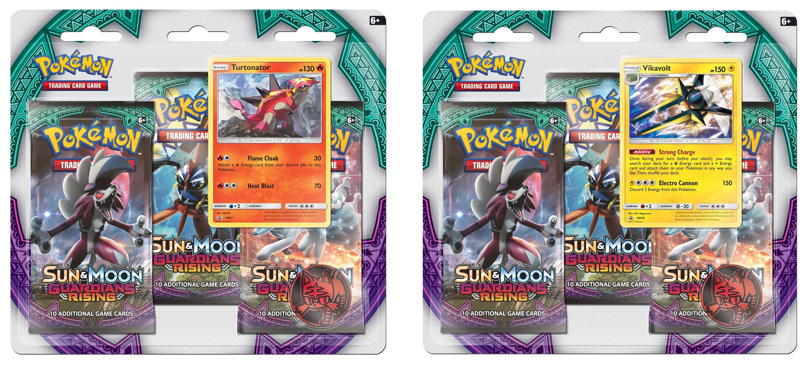 Pokemon Cards TURTONATOR BLISTER PACK Sun & Moon Guardians Rising 
