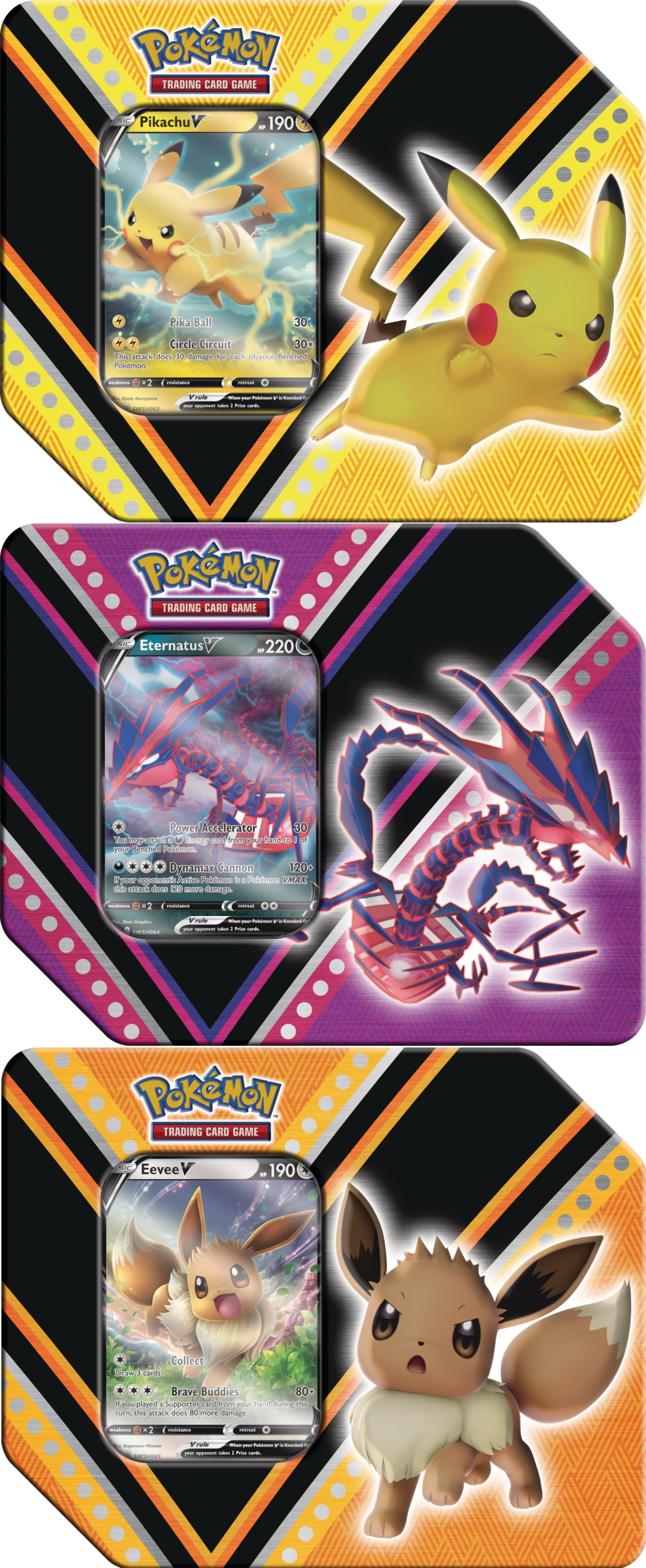 Pokemon: V Powers Tin Set 3 tins | Potomac Distribution