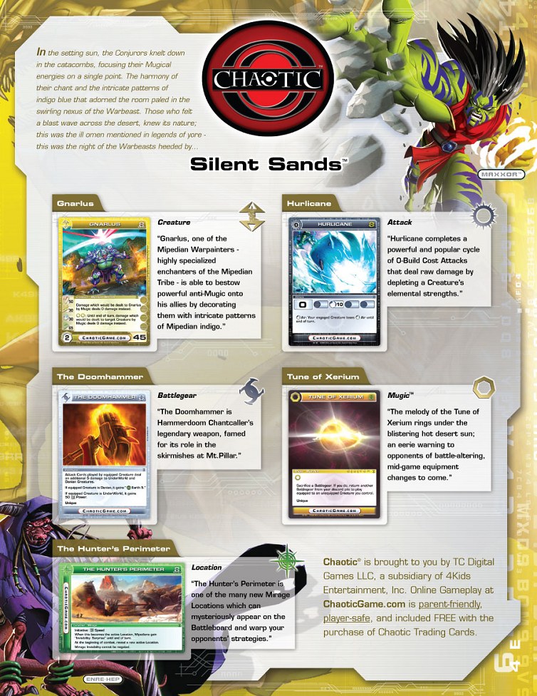 Chaotic Series 3 ~ Silent Sands ~ You Pick TCG CCG Single Card ~ First Edition 