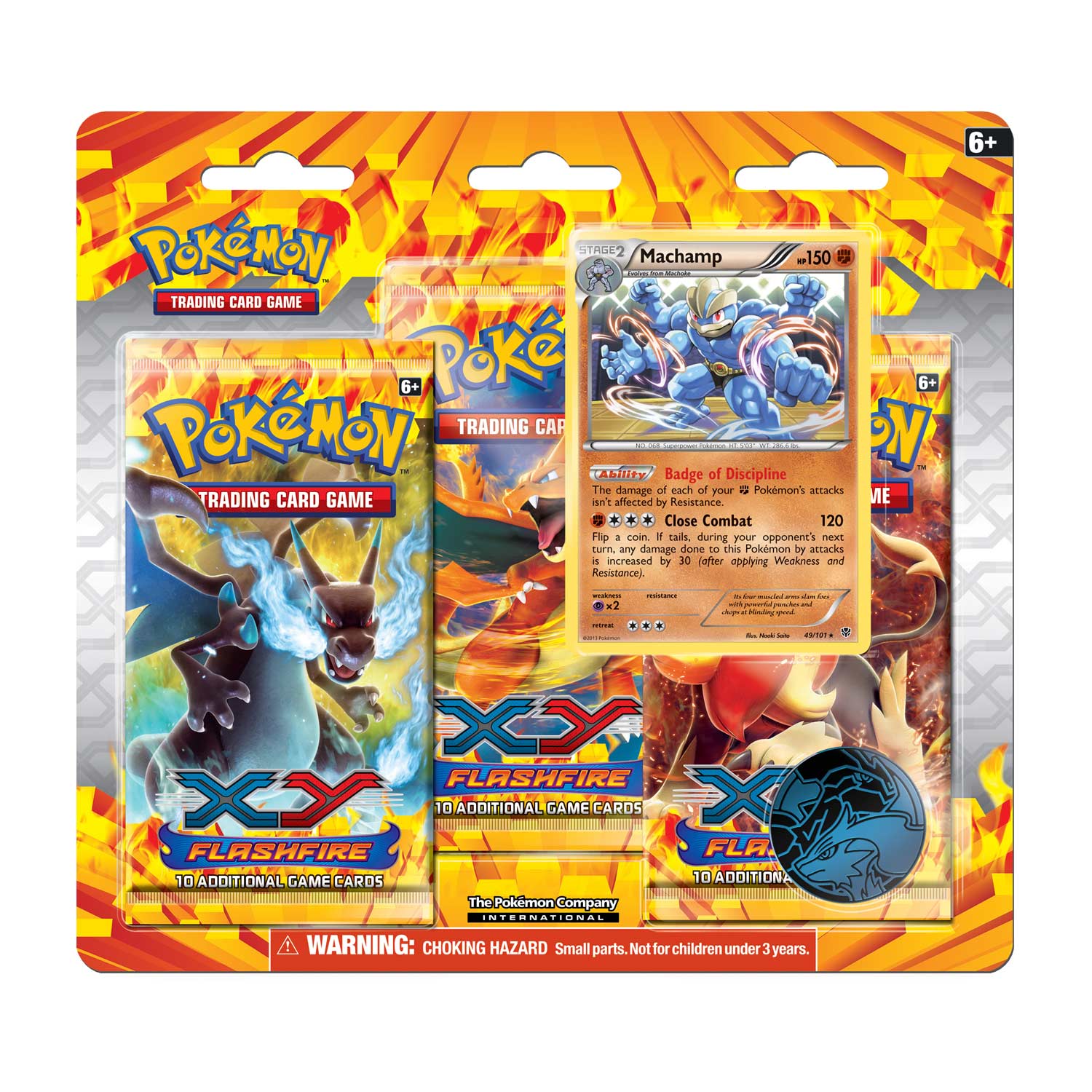 Pokemon Cards XY Flashfire 3-card mini booster packs 3 