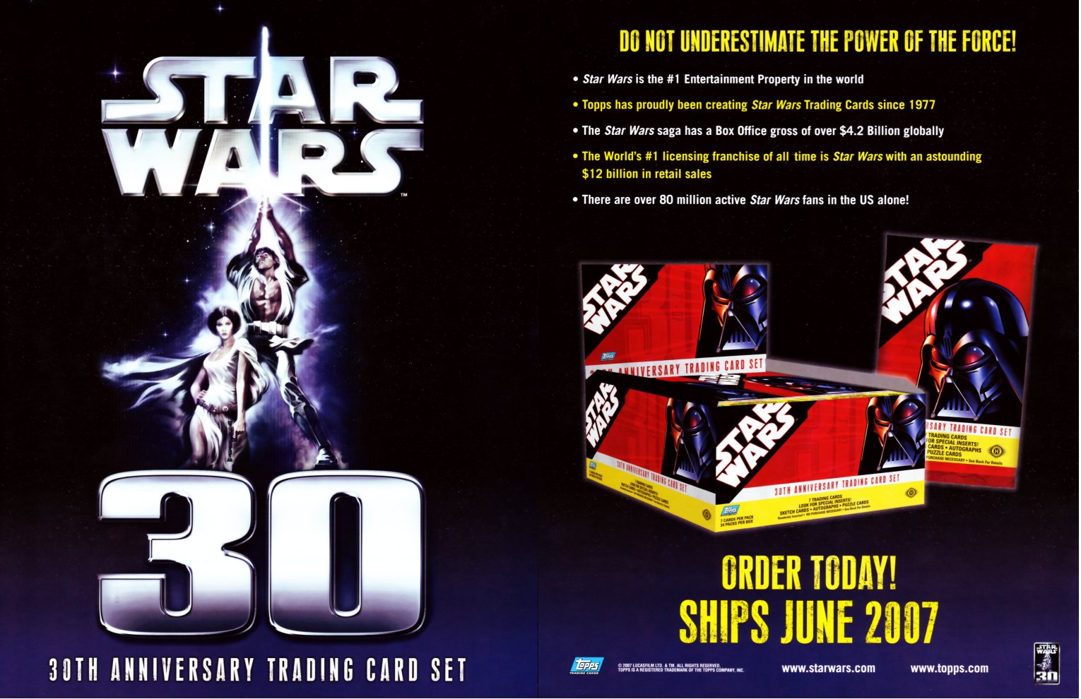 Star Wars 30th Anniversary Blue Foil Stamped Parallel Base Card #100 