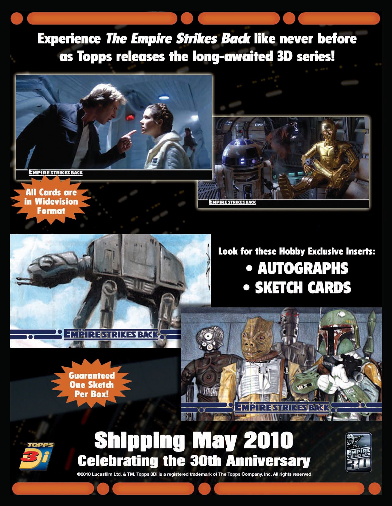 Star Wars Empire Strikes Back 3D Complete 48 Card Base Set