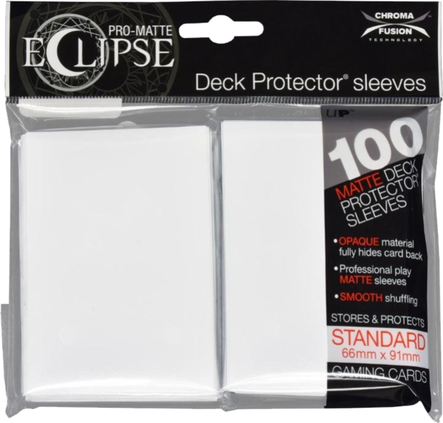 Pro-Matte White Standard Deck Protectors 100 ct by Ultra Pro 