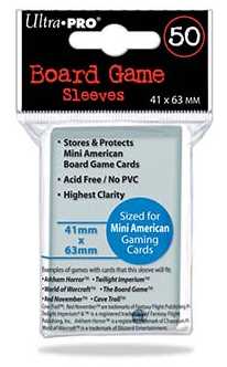 Ultra Pro Mini American Board Game Sleeves Box [41mm x 63mm]