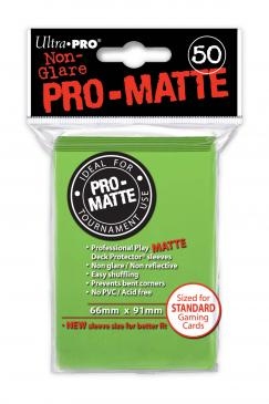 Ultra Pro Pro-Matte Standard Size Deck Protectors Box - Lime Green