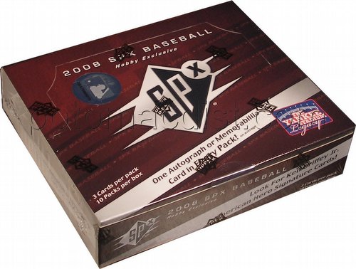 08 2008 Upper Deck SPx Baseball Cards Box