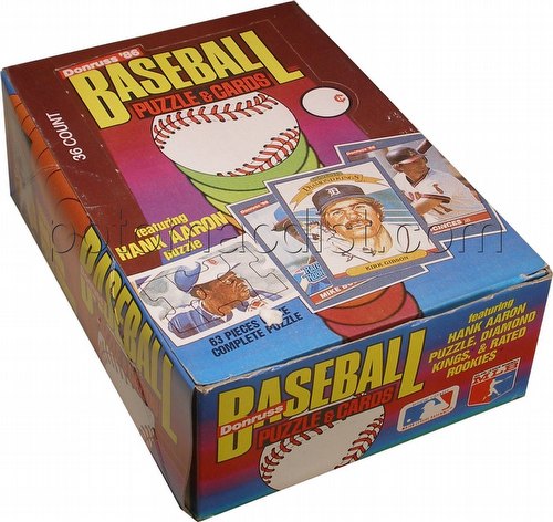 86 1986 Donruss Baseball Cards Box