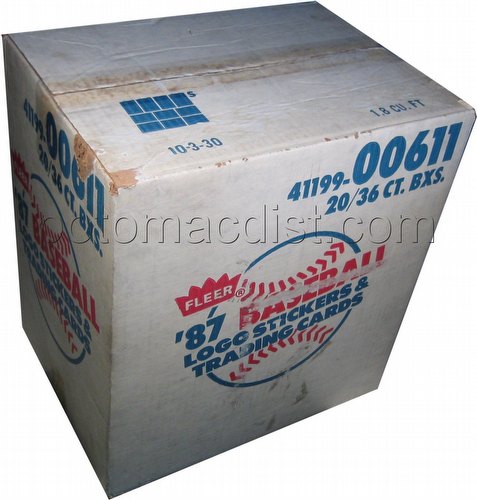 1987 Fleer Baseball Cards Wax Case [20 boxes]